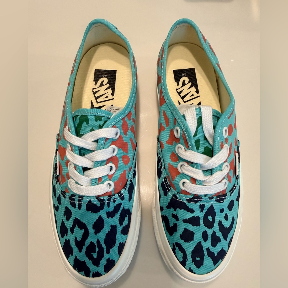 Vans LX Authentic 44 Cheetah Pool Blue Multi Sneakers - BRAND NEW WITH BOX - Picture 3 of 9